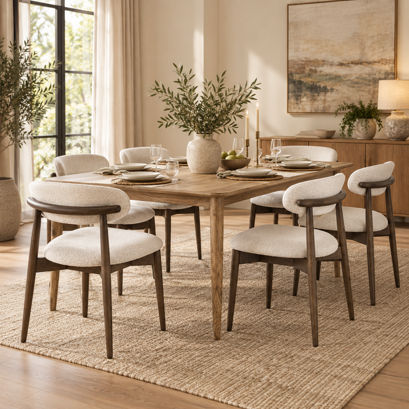 Scandi Dining Chair – Dark Leg styled room image