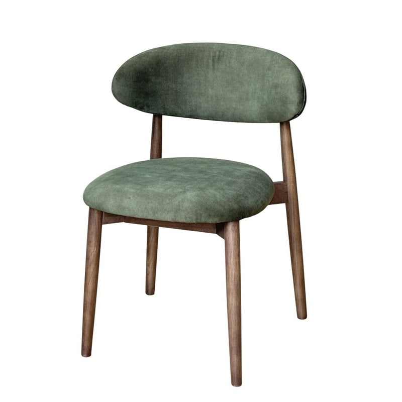 Scandi Dining Chair – Dark Leg – Green Velvet product image