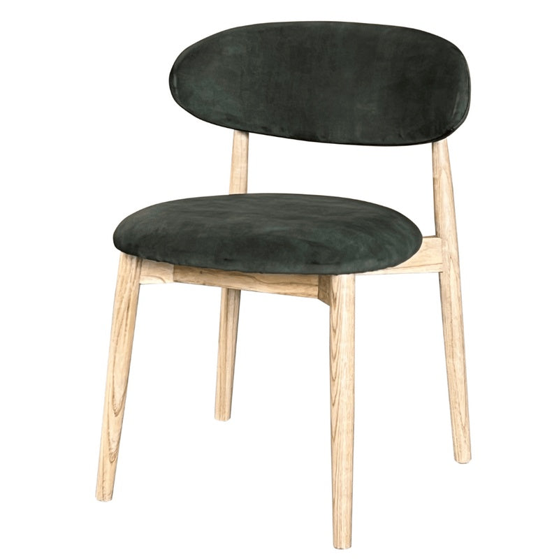 Scandi Dining Chair – Light Leg – Green Velvet product image