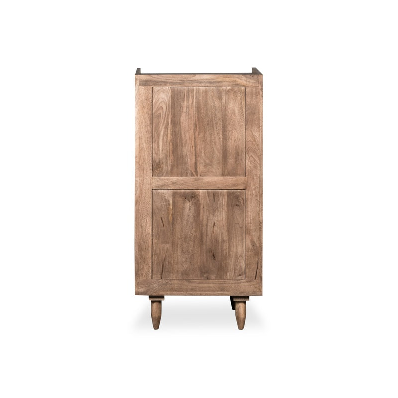 Scandi Mango 5 Drawer Tallboy detail view