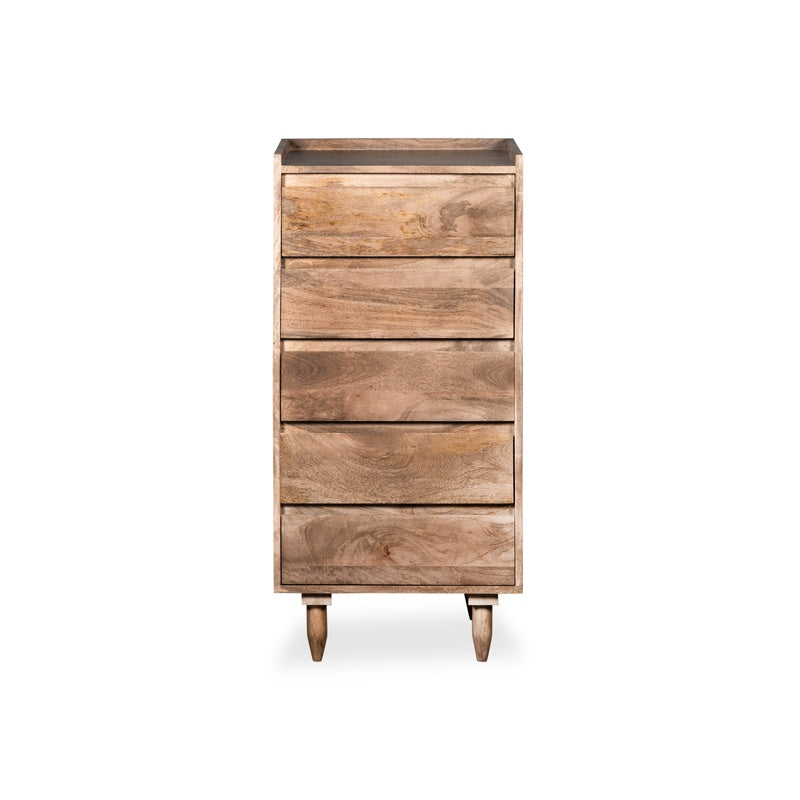 Scandi Mango 5 Drawer Tallboy – Oak Stain product image