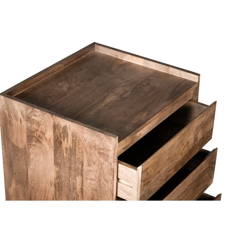 Scandi Mango 5 Drawer Tallboy detail view