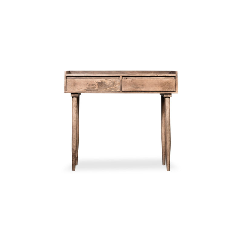 Scandi Mango 90cm 2 Drawer Console Table detail view