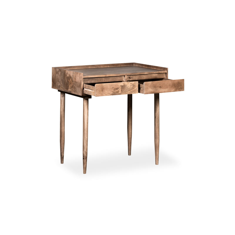 Scandi Mango 90cm 2 Drawer Console Table detail view
