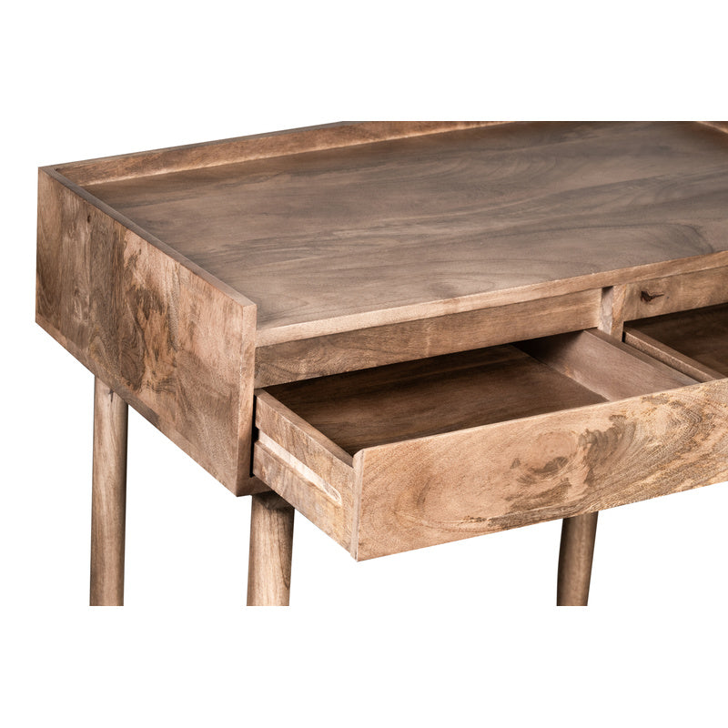 Scandi Mango 90cm 2 Drawer Console Table detail view