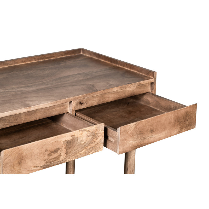 Scandi Mango 90cm 2 Drawer Console Table detail view