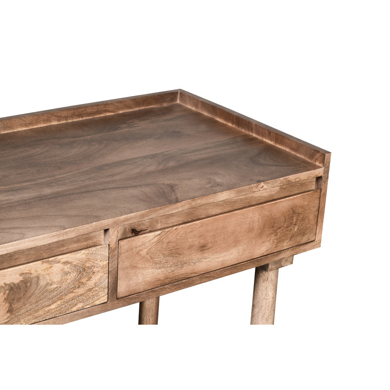 Scandi Mango 90cm 2 Drawer Console Table detail view