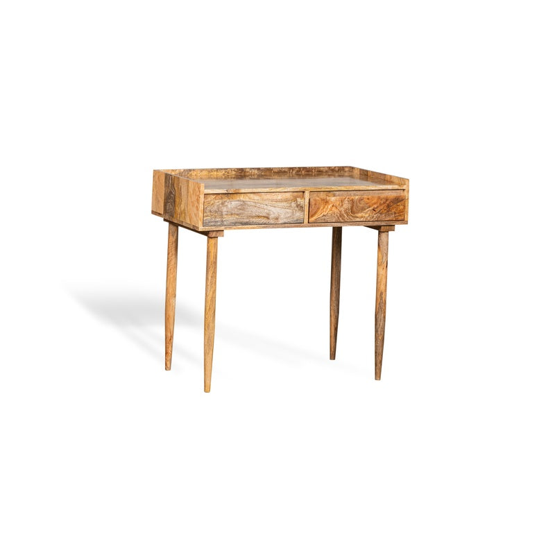 Scandi Mango 90cm 2 Drawer Console Table detail view
