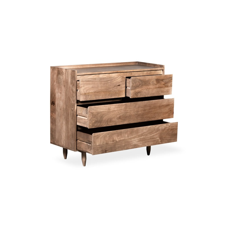 Scandi Mango 100cm 4 Drawer Chest detail view