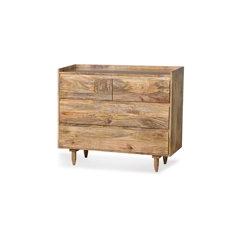 Scandi Mango 100cm 4 Drawer Chest detail view