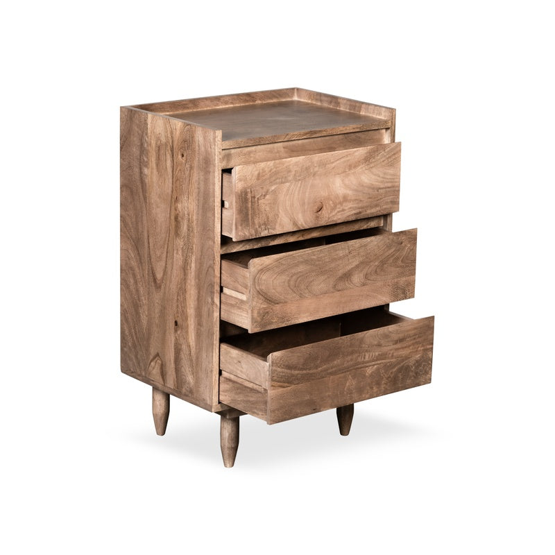 Scandi Mango 50cm 3 Drawer Chest detail view