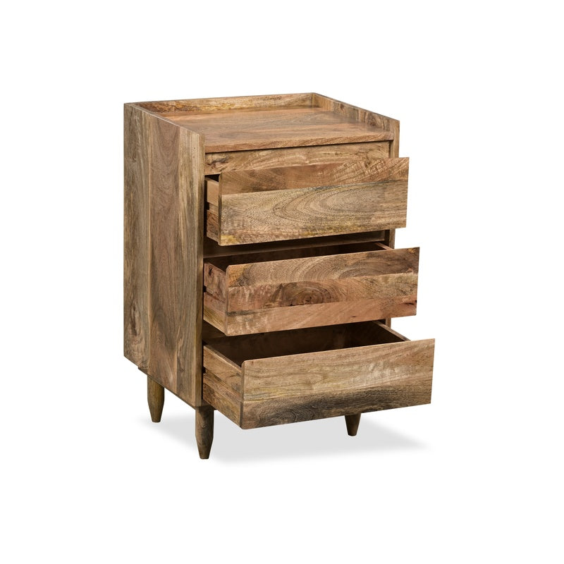 Scandi Mango 50cm 3 Drawer Chest detail view
