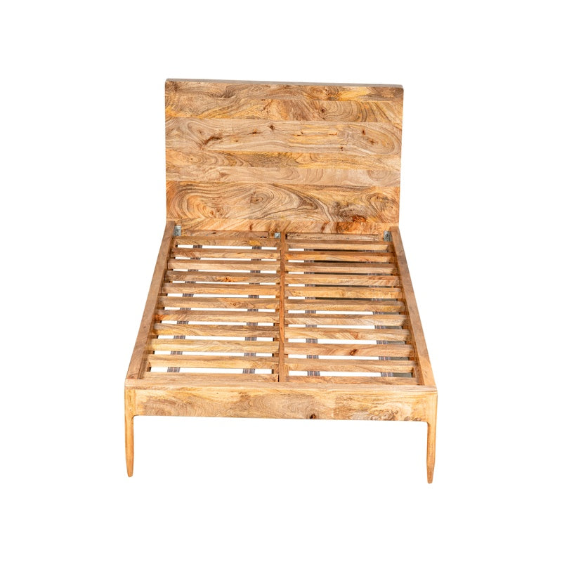 Scandi Mango Wood Bed Frame detail view