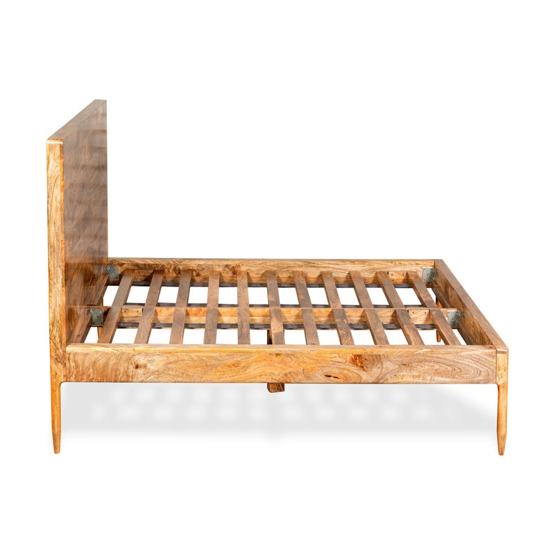Scandi Mango Wood Bed Frame detail view