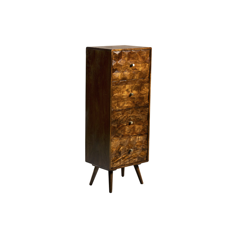 Geo Mango 45cm Tall Chest – Dark product image