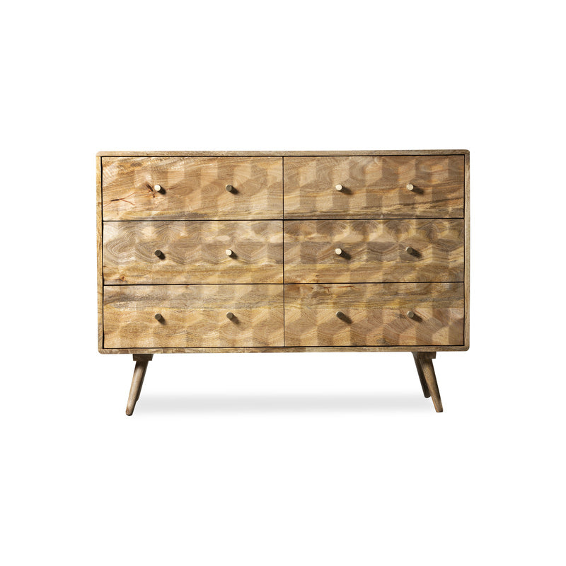 Geo Mango 120cm 6 Drawer Chest – Light product image