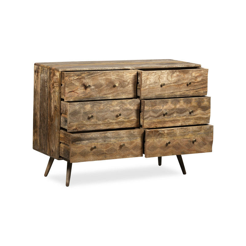 Geo Mango 120cm 6 Drawer Chest detail view