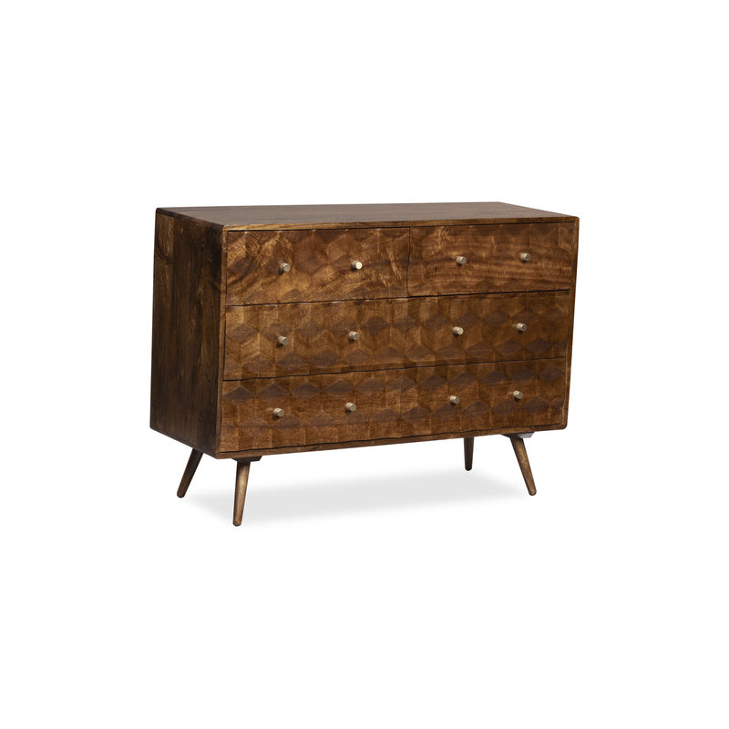 Geo Mango 120cm 6 Drawer Chest detail view