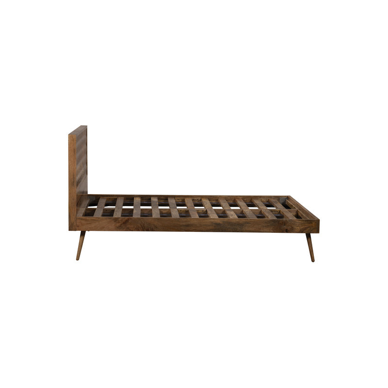 Geo Mango Wood Bed Frame detail view