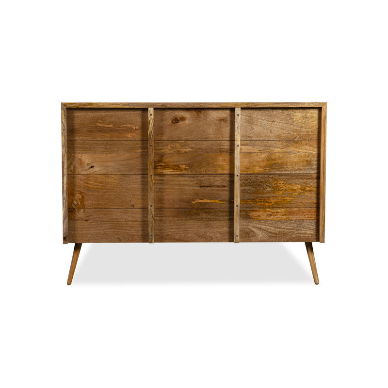 Geo Mango Wood Bed Frame detail view