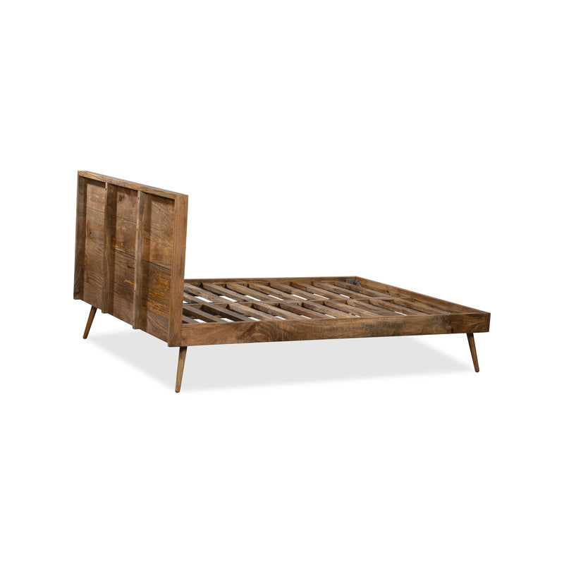 Geo Mango Wood Bed Frame detail view