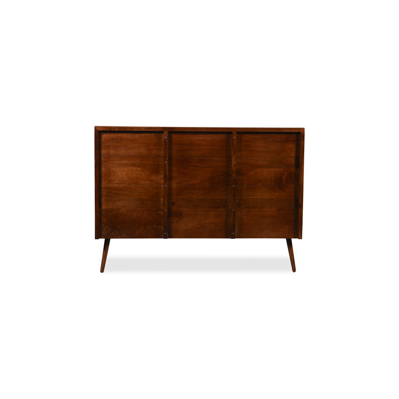 Geo Mango Wood Bed Frame detail view