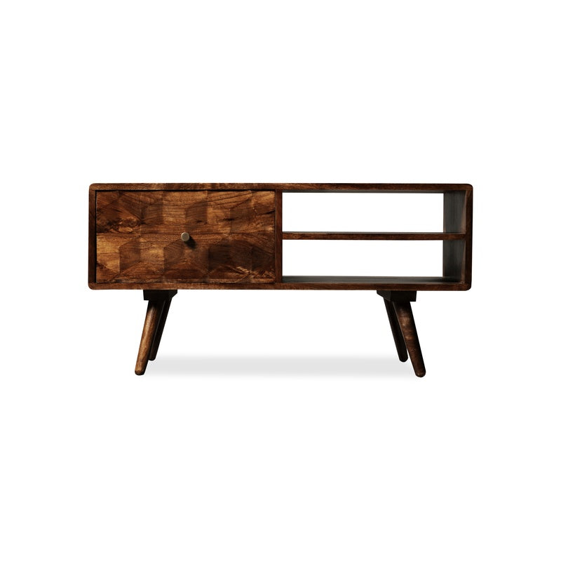 Geo Mango 90cm Coffee Table – Dark product image