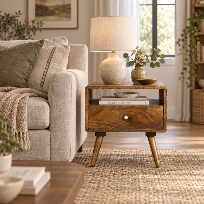 Geo Mango Side Table detail view
