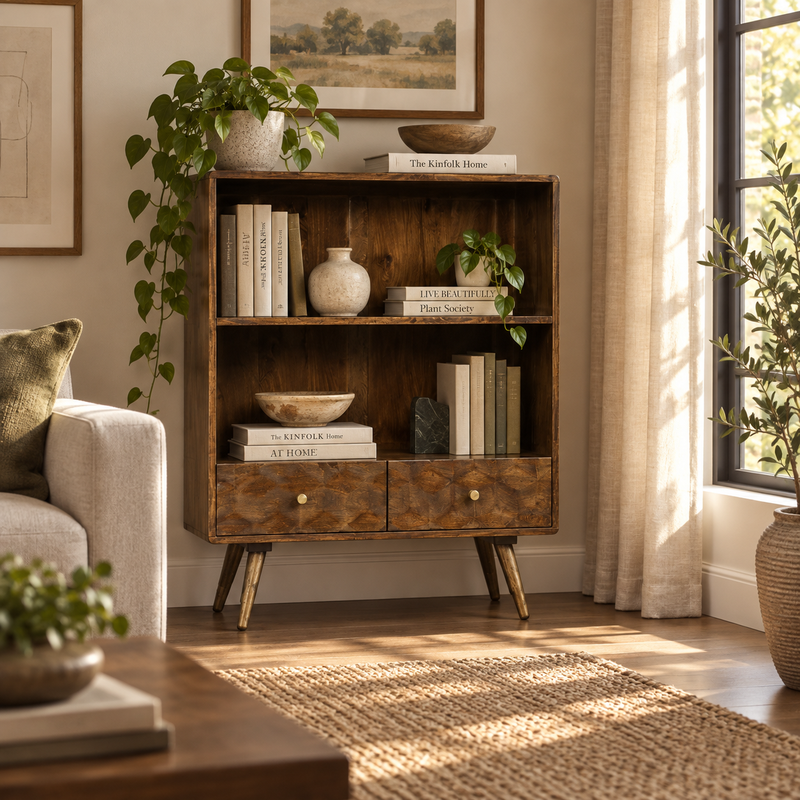 Geo Mango 85cm Bookshelf detail view