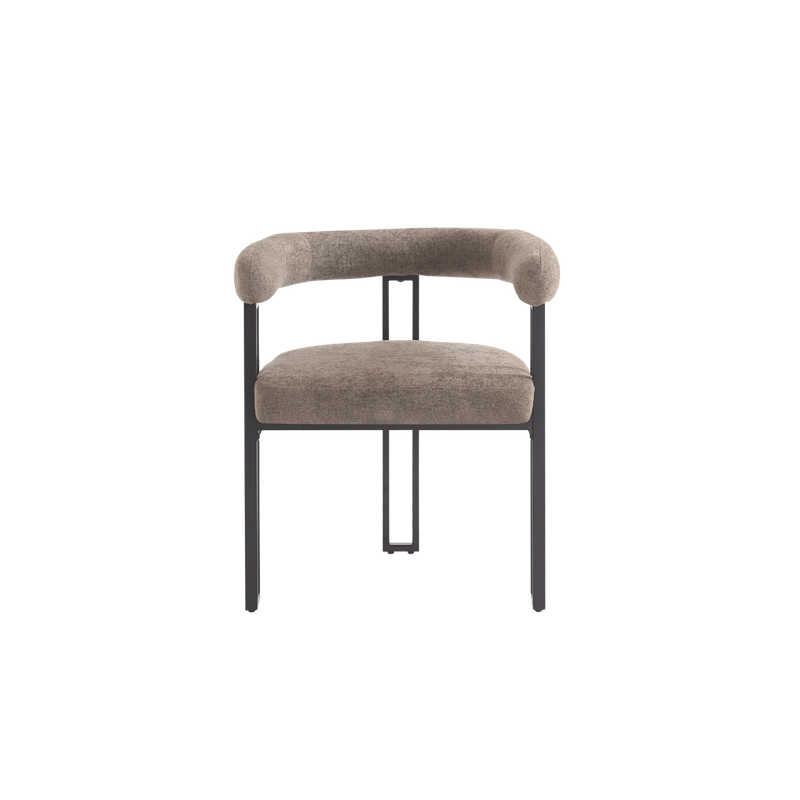 Bloom Dining Chair in Taupe Soft Weave, alternate view